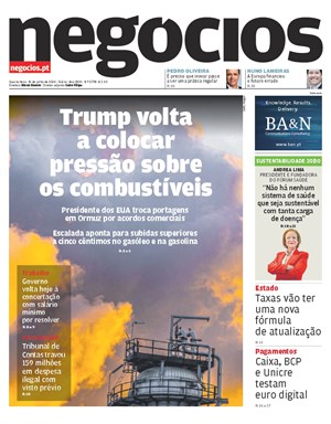 Capa de Jornal Negócios