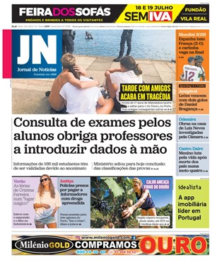 Capa de Jornal de Notícias