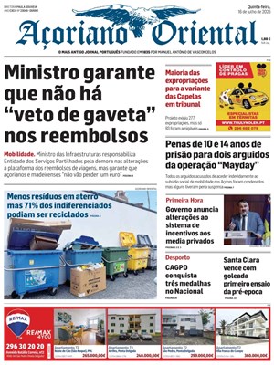 Capa de Açoriano Oriental