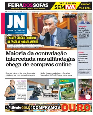 Capa de Jornal de Notícias