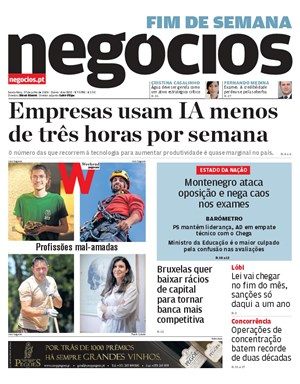 Capa de Jornal Negócios