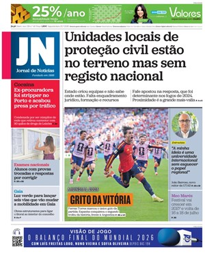 Capa de Jornal de Notícias