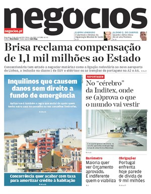 Capa de Jornal Negócios