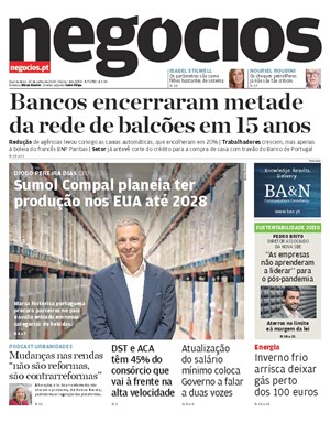 Capa de Jornal Negócios