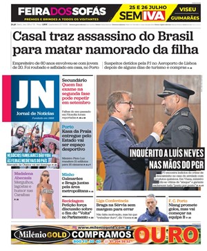 Capa de Jornal de Notícias
