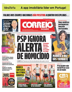 Capa de Correio da Manhã