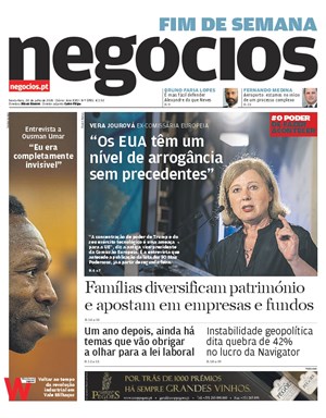 Capa de Jornal Negócios