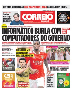 Capa de Correio da Manhã