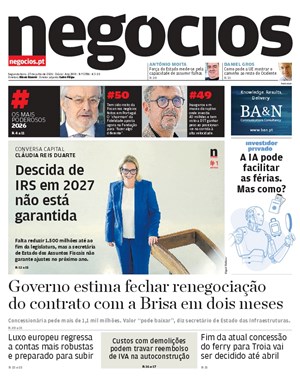 Capa de Jornal Negócios