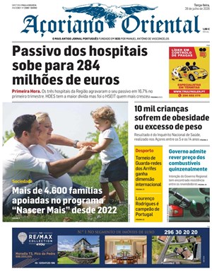 Capa de Açoriano Oriental