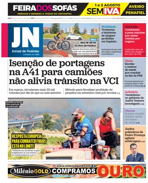 Capa de Jornal de Notícias