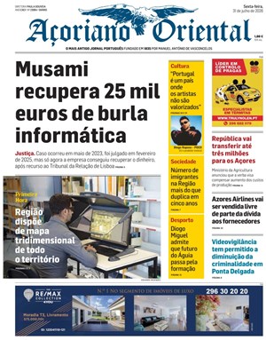 Capa de Açoriano Oriental