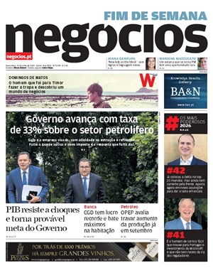 Capa de Jornal Negócios
