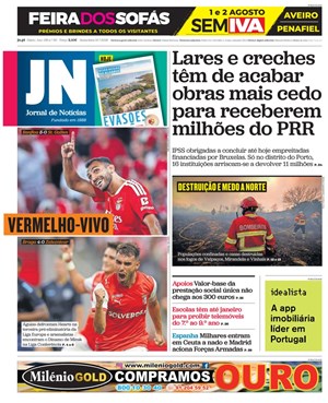 Capa de Jornal de Notícias