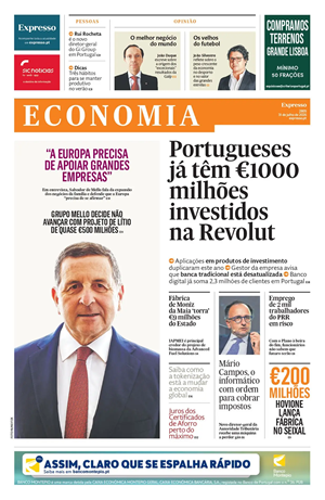 Capa de Expresso Economia