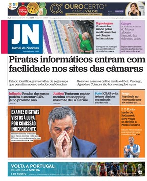 Capa de Jornal de Notícias