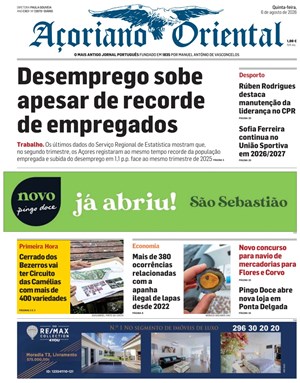 Capa de Açoriano Oriental