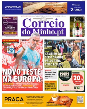 Capa de Correio do Minho