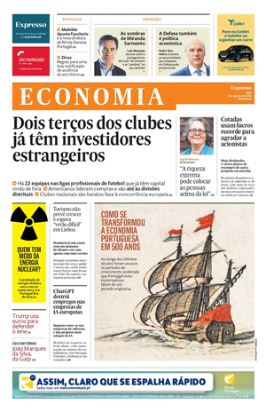 Capa de Expresso Economia