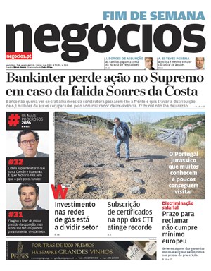Capa de Jornal Negócios