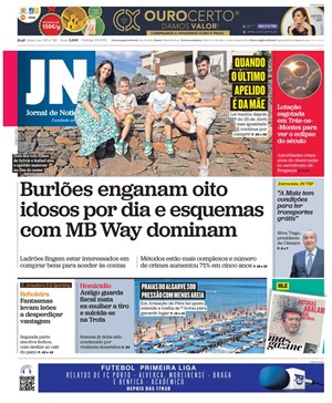 Capa de Jornal de Notícias