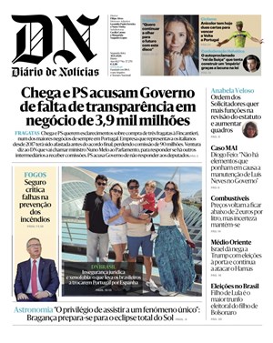 Capa de Diário de Notícias