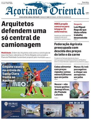 Capa de Açoriano Oriental
