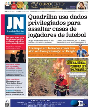 Capa de Jornal de Notícias