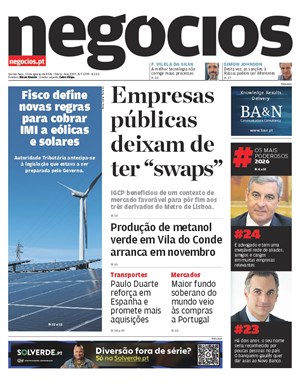 Capa de Jornal Negócios