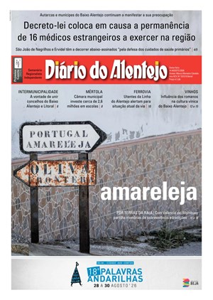 Capa de Diário do Alentejo