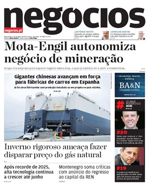 Capa de Jornal Negócios