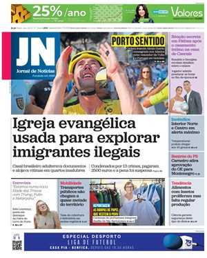 Capa de Jornal de Notícias