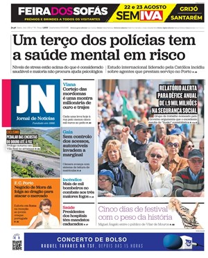 Capa de Jornal de Notícias