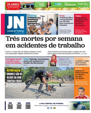 Capa de Jornal de Notícias