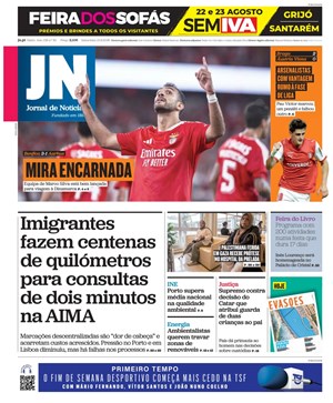 Capa de Jornal de Notícias