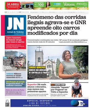 Capa de Jornal de Notícias