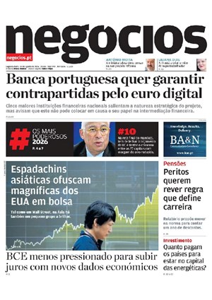 Capa de Jornal Negócios