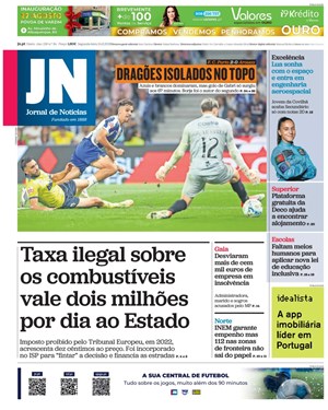 Capa de Jornal de Notícias