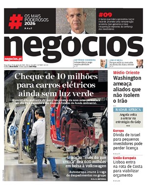 Capa de Jornal Negócios