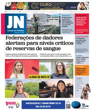 Capa de Jornal de Notícias