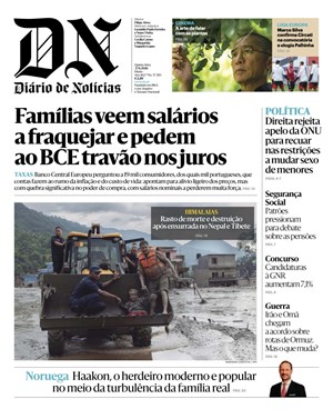 Capa de Diário de Notícias