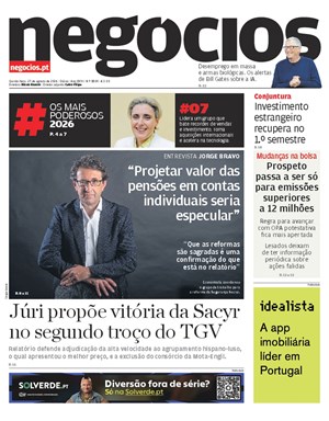 Capa de Jornal Negócios