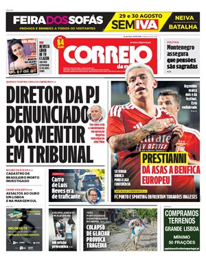 Capa de Correio da Manhã