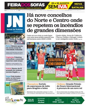 Capa de Jornal de Notícias