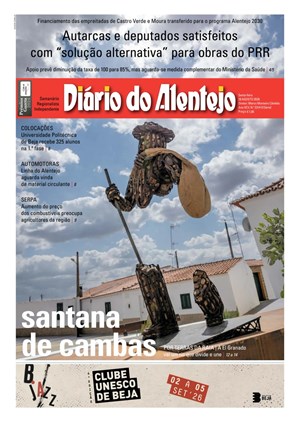 Capa de Diário do Alentejo