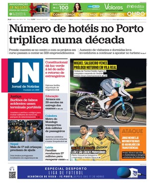 Capa de Jornal de Notícias