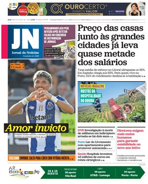 Capa de Jornal de Notícias