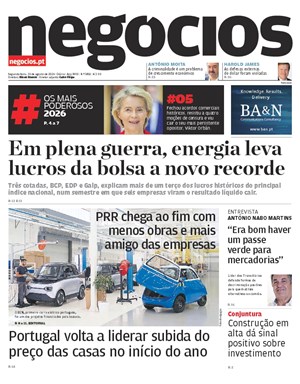Capa de Jornal Negócios