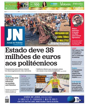 Capa de Jornal de Notícias