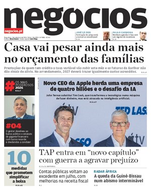 Capa de Jornal Negócios